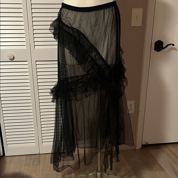 INTIMATELY FREE PEOPLE Strike A Pose Ruffle Slip Maxi Skirt size small - Picture 3 of 10
